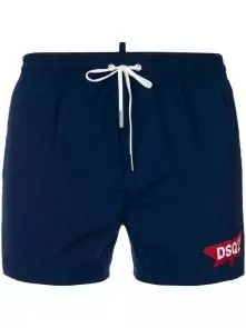 dsquared2 underwear short collections hommes dsq2 logo blue